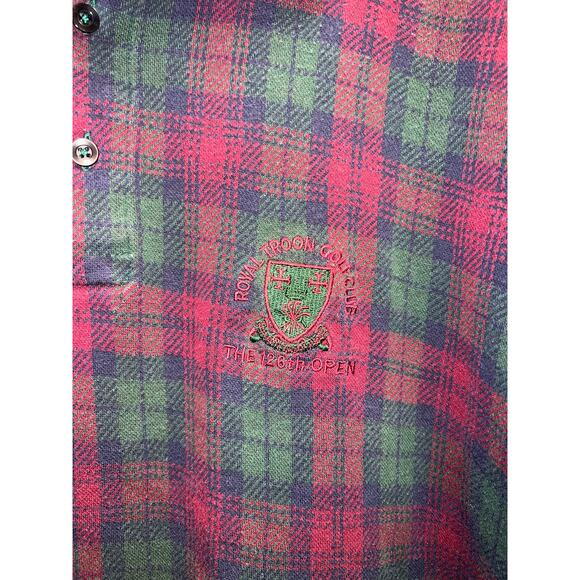 Vintage Royal Troon Golf Polo Shirt 126th Open Scotland Golfing Club Large - Picture 3 of 9
